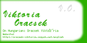 viktoria oracsek business card